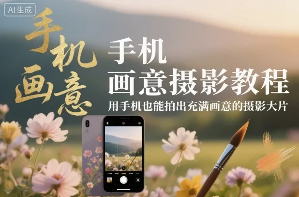 手机画意摄影教程，用手机也能拍出充满画意的摄影大片_抖汇吧