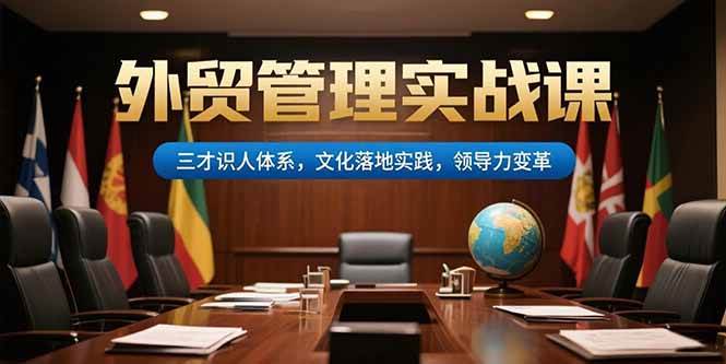 （15380期）外贸管理实战课，三才识人体系，文化落地实践，领导力变革_抖汇吧