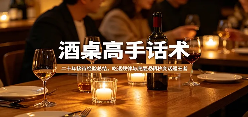 酒桌高手话术：二十年接待经验总结，吃透规律与底层逻辑秒变话题王者_抖汇吧