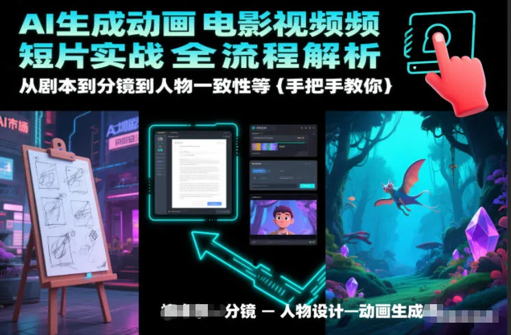 AI生成动画电影视频短片实战全流程解析，从剧本到分镜到人物一致性等手把手教你_抖汇吧