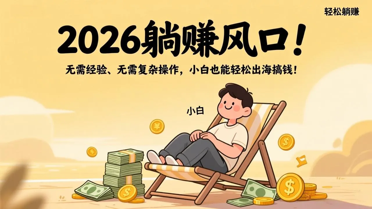 2026躺赚风口！无需经验、无需复杂操作，小白也能轻松出海搞钱！_抖汇吧
