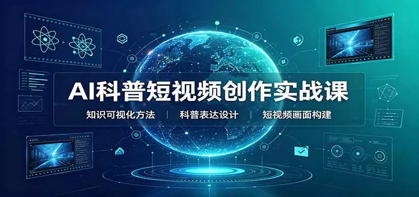 AI科普短视频创作实战课：配套要点文档，文案与视频提示词模板教学_抖汇吧