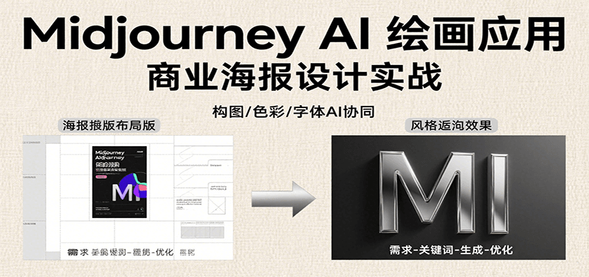 Midjourney AI绘画应用，关键词指令解析、漫画头像制作、海报设计、3D人物生成等_抖汇吧