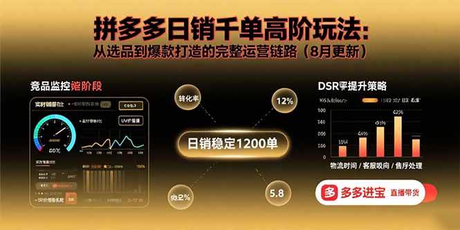 （15850期）拼多多日销千单高阶玩法：从选品到爆款打造的完整运营链路（8月更新）_抖汇吧