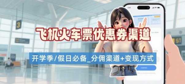 学生党必看！机票火车票优惠券申请渠道 + 项目打法，开学季节日速存_抖汇吧