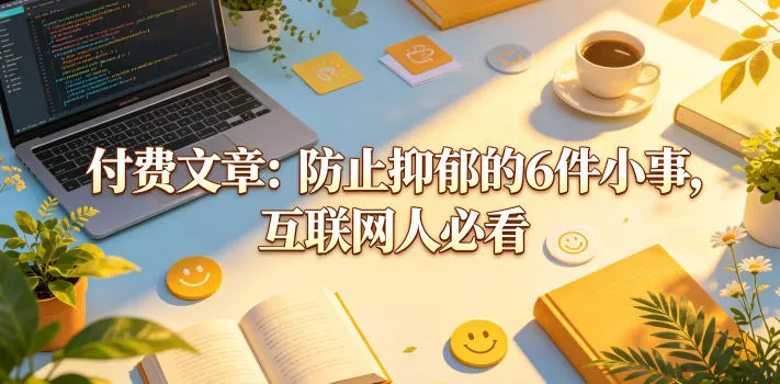 付费文章：防止抑郁的6件小事，互联网人必看！_抖汇吧