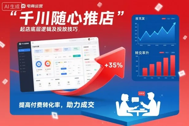 千川随心推起店底层逻辑及投放技巧，提高付费转化率，助力成交_抖汇吧