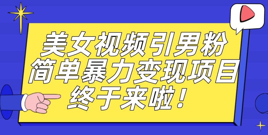 男粉暴力引流变现项目，一部手机简单操作，新手小白轻松上手，每日收益500+【揭秘】_抖汇吧