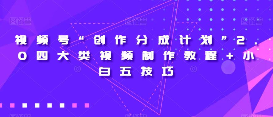 视频号“创作分成计划”2.0四大类视频制作教程+小白五技巧【揭秘】_抖汇吧