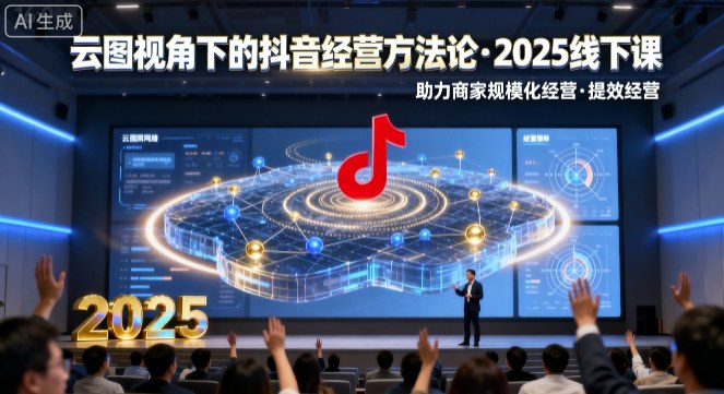 云图视角下的抖音经营方法论，2025线下课，助力商家规模化经营，提效经营（录音+字幕）_抖汇吧