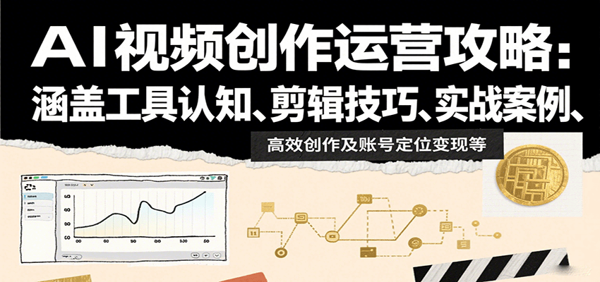 AI视频创作运营攻略：涵盖工具认知、剪辑技巧、实战案例、高效创作及账号定位变现等_抖汇吧