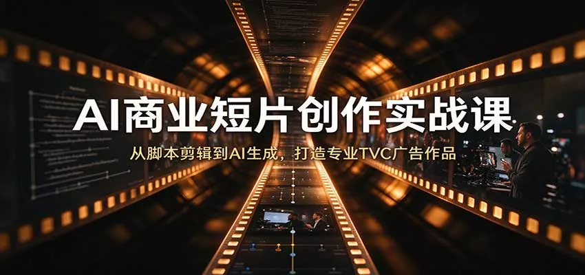 AI商业短片创作实战课：从脚本剪辑到AI生成，打造专业TVC广告作品_抖汇吧