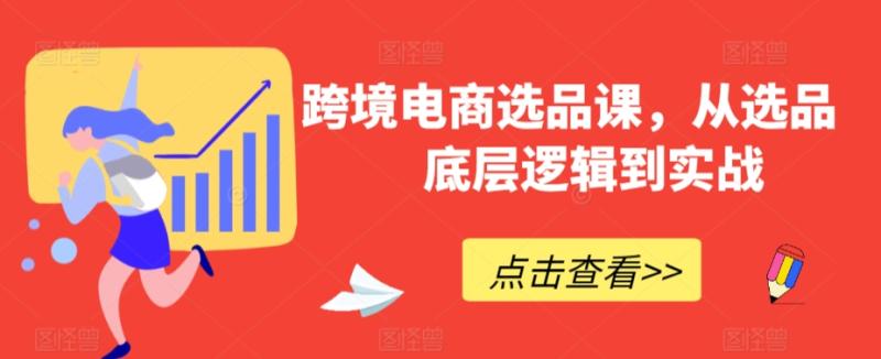 跨境电商选品课，从选品到底层逻辑到实战_抖汇吧