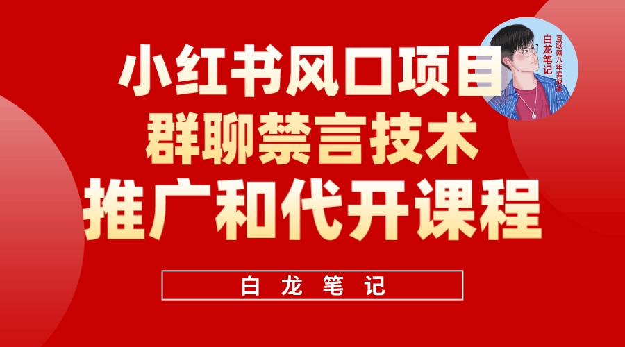 小红书风口项目日入300+，小红书群聊禁言技术代开项目，适合新手操作_抖汇吧