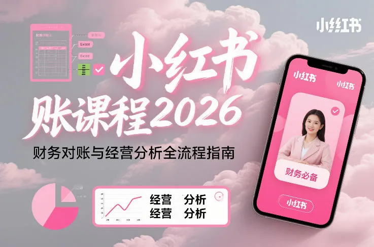 小红书对账课程2026，财务对账与经营分析全流程指南_抖汇吧