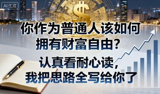 付费文章：你作为普通人该如何拥有财富自由？认真看耐心读，我把思路全写给你了_抖汇吧