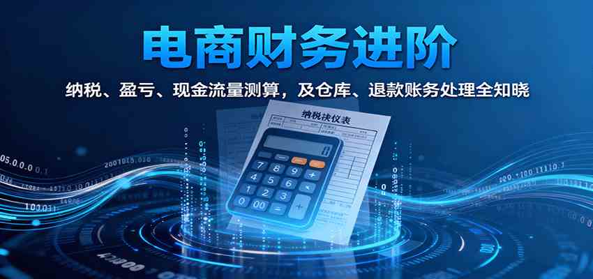 电商财务进阶：纳税、盈亏、现金流量测算，及仓库、退款账务处理全知晓_抖汇吧