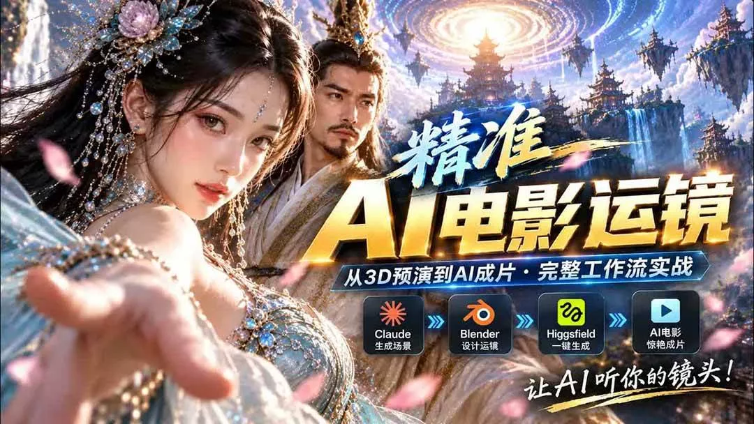 （20503期）AI视频终于能精准运镜了！Claude + Blender + Higgsfield 免费插件实测_抖汇吧