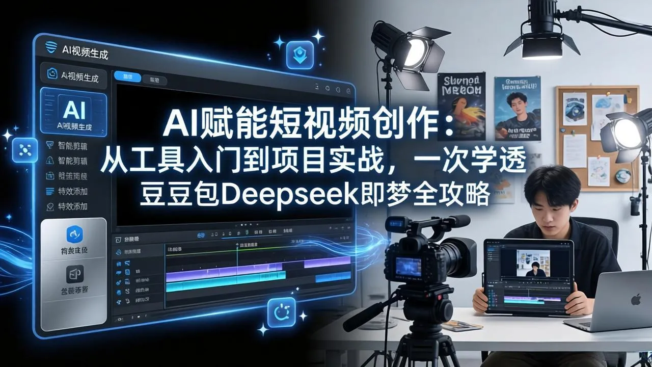 AI赋能短视频创作：从工具入门到项目实战，一次学透豆包Deepseek即梦全攻略_抖汇吧