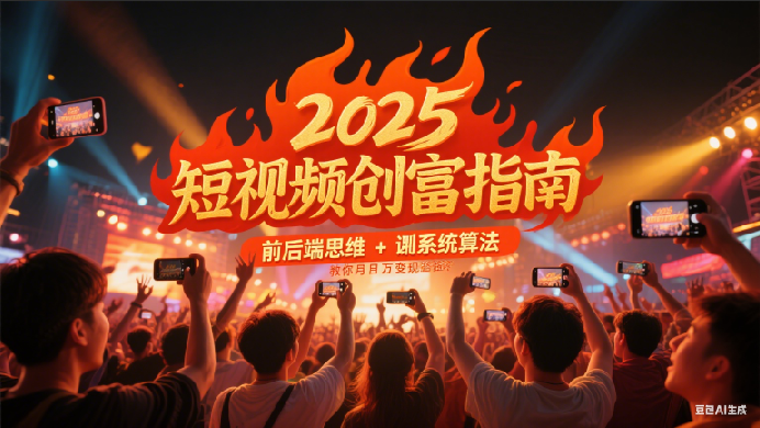 2025短视频创富指南，前后端思维 + 系统算法，教你月入过万变现路径_抖汇吧