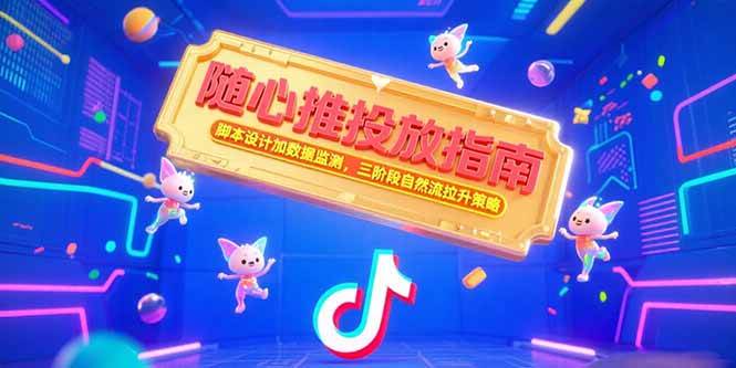 （15291期）随心推投放指南，脚本设计加数据监测，三阶段自然流拉升策略_抖汇吧