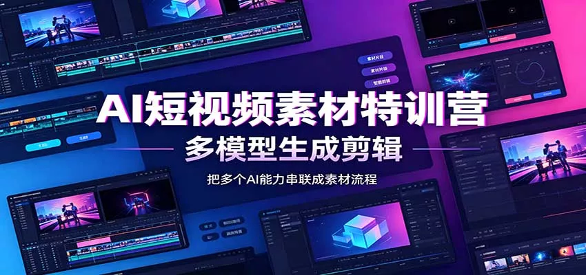 AI短视频素材特训营：Codex本地部署实操，多模型生成剪辑，爆量素材挖掘教学_抖汇吧