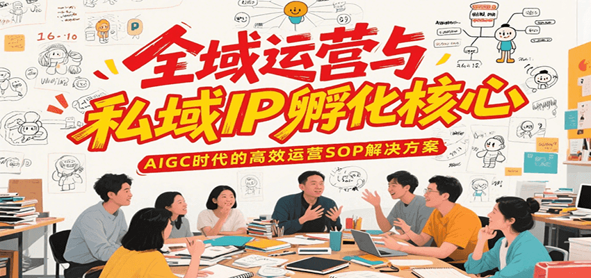 全域运营与私域IP孵化核心，AIGC时代的高效运营SOP解决方案_抖汇吧