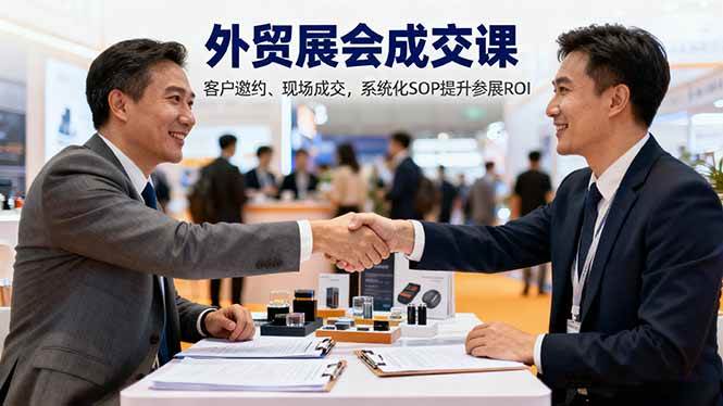 （16356期）外贸展会成交课，含目标制定、客户邀约、现场成交，系统化SOP提升参展ROI_抖汇吧