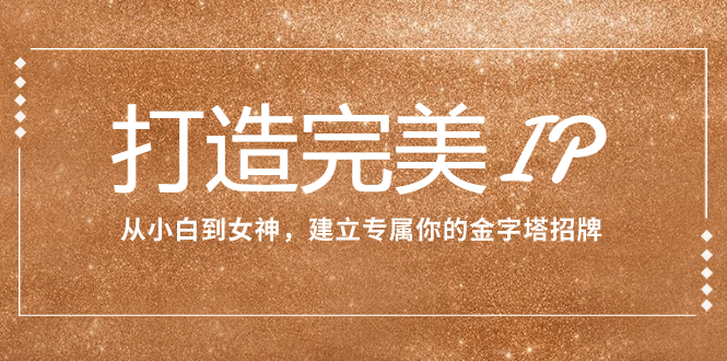 打造完美IP：从小白到女神，建立专属你的金字塔招牌（15节课）_抖汇吧