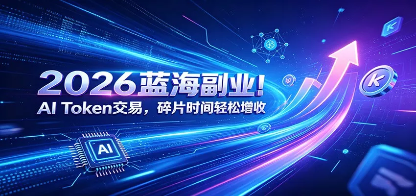 2026蓝海副业！AI Token交易，碎片时间轻松增收_抖汇吧