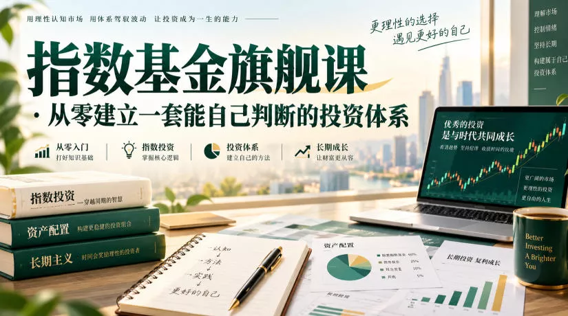 指数基金旗舰课·从零建立一套能自己判断的投zi体系_抖汇吧