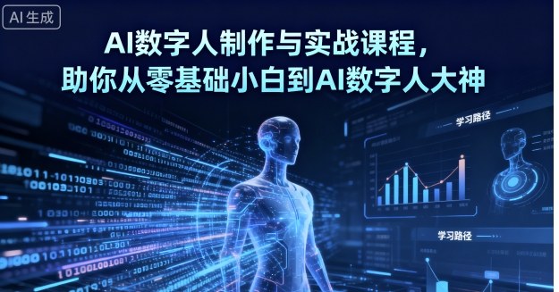 AI数字人制作与实战课程，助你从零基础小白到AI数字人大神_抖汇吧
