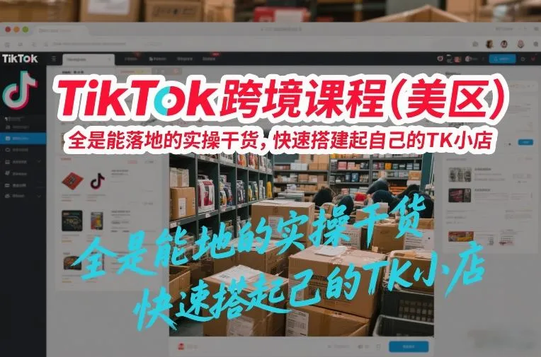 TikTok跨境课程（美区），全是能落地的实操干货，快速搭建起自己的TK小店_抖汇吧