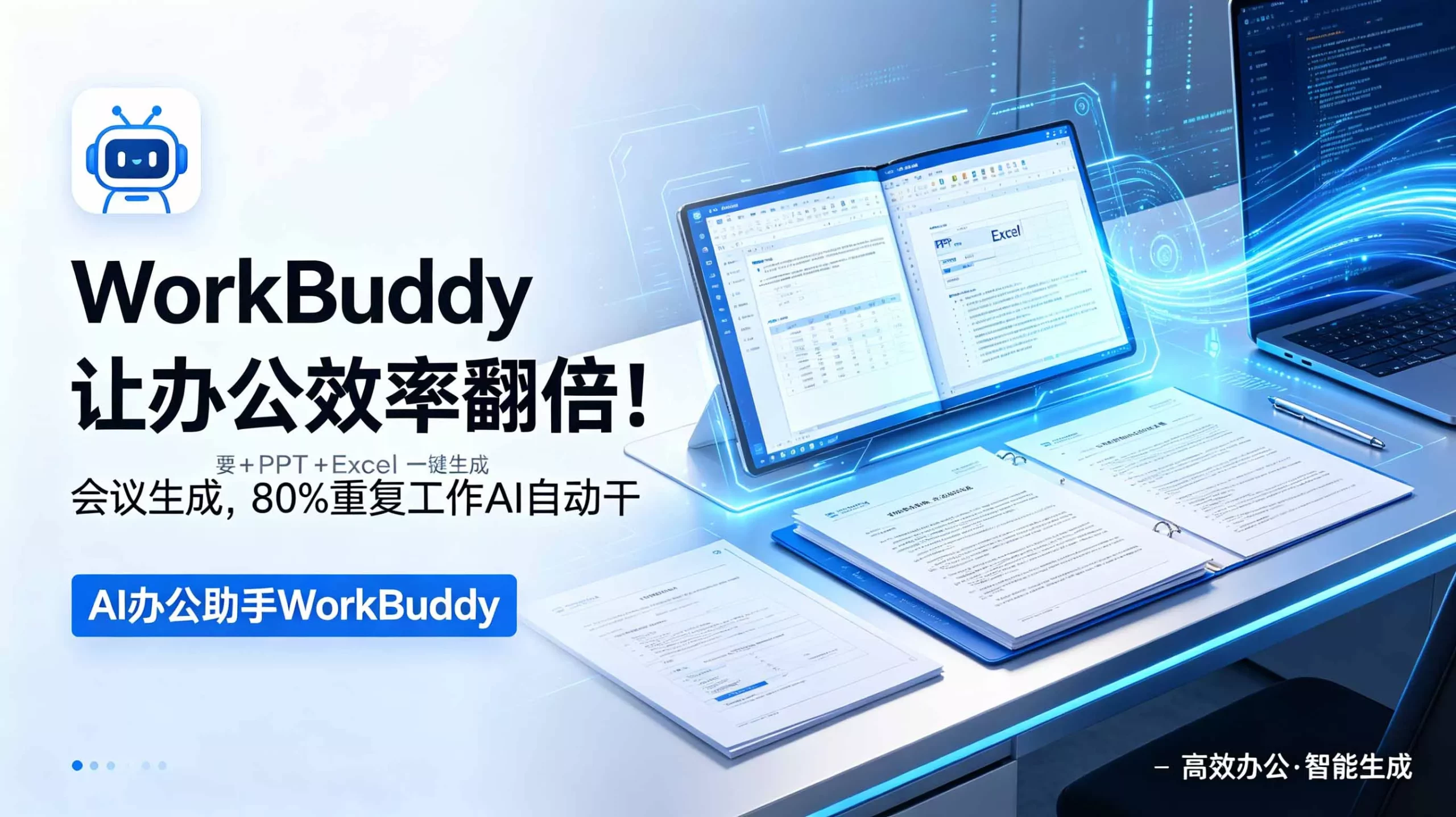 WorkBuddy让办公效率翻倍!会议纪要+PPT+Excel一键生成,80%重复工作AI自动干_抖汇吧