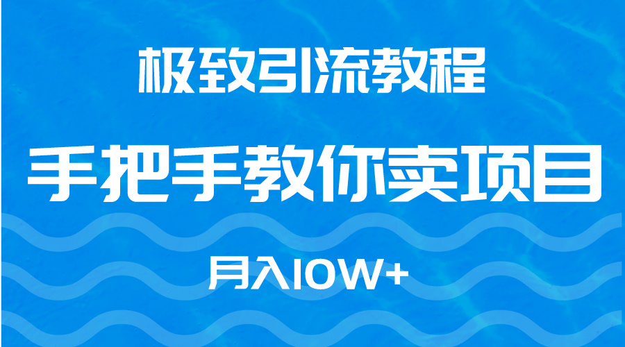 快速引流教程，手把手教你卖项目，月入10W+_抖汇吧