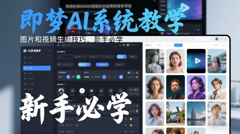 即梦AI系统教学,图片和视频生成技巧,新手必学_抖汇吧