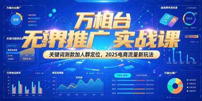 万相台无界推广实战课，关键词测款加人群定位，2025电商流量新玩法_抖汇吧