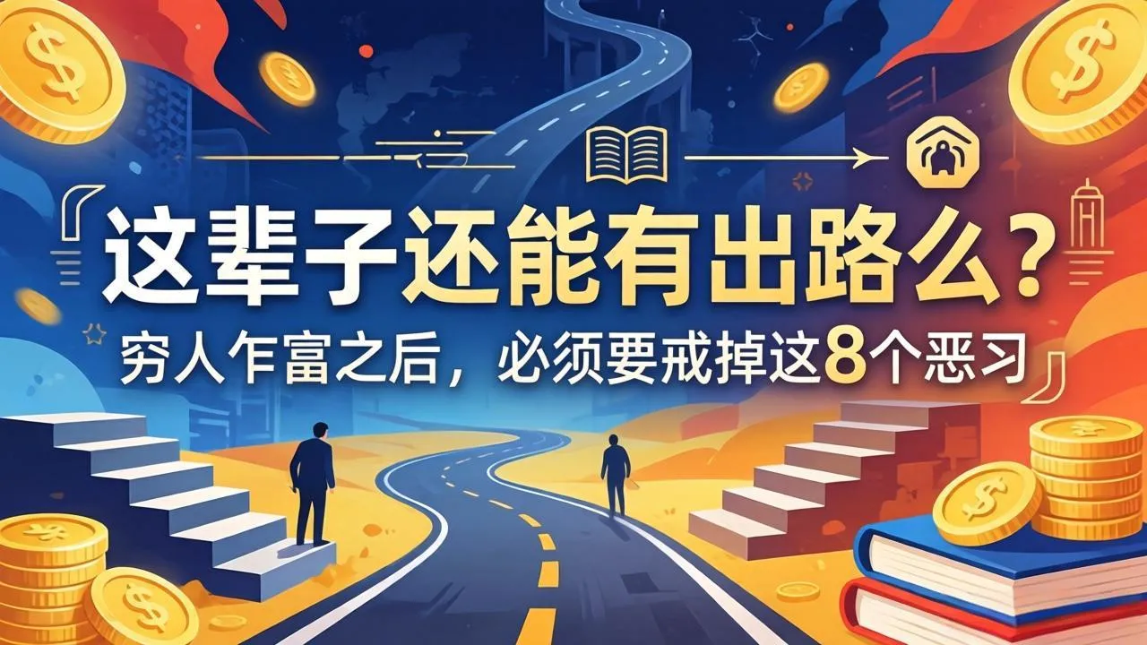 关于人生两篇付费文章【这辈子还能有出路么？】【穷人乍富之后，必须要戒掉这8个恶习】_抖汇吧