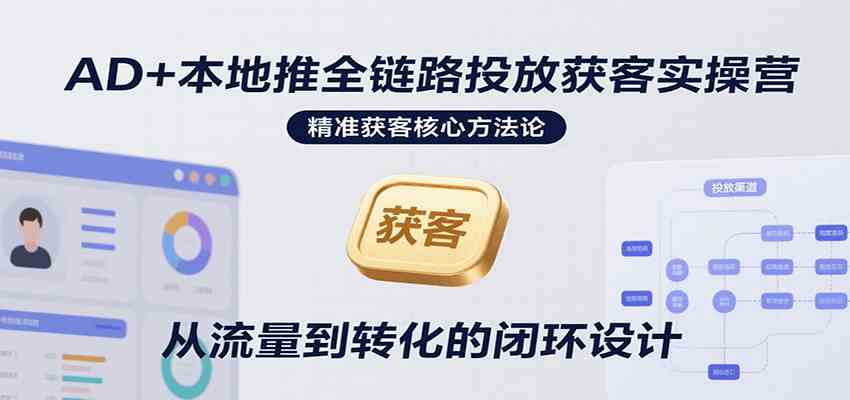 AD+本地推全链路投放获客实操营，快速掌握精准获客技巧，当天投放当天转化高效营销_抖汇吧