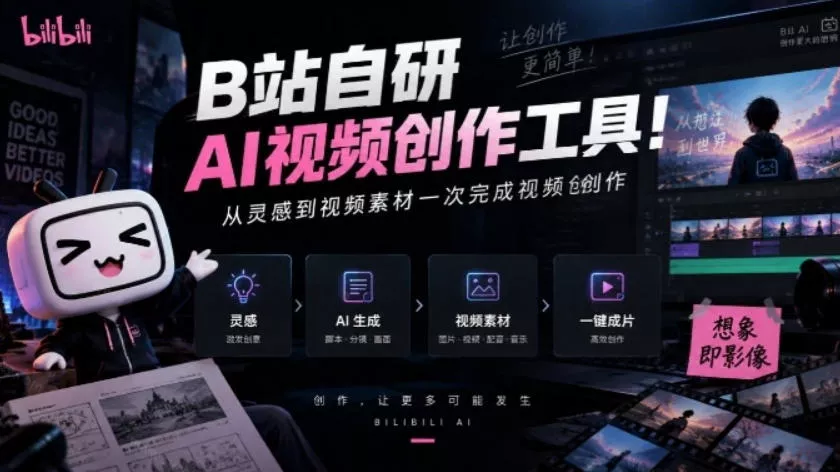 B站自研AI视频创作工具!不会写剧本、拆分镜?也可从灵感到视频素材一次完成视频创作,updream
