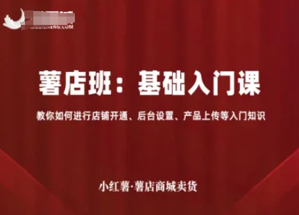 小红薯薯店商城卖货，基础入门课，教你如何进行店铺开通、后台设置、产品上传等入门知识_抖汇吧