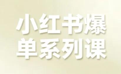 小红书爆单系列课，聚焦小红书电商全链路增长(更新)_抖汇吧