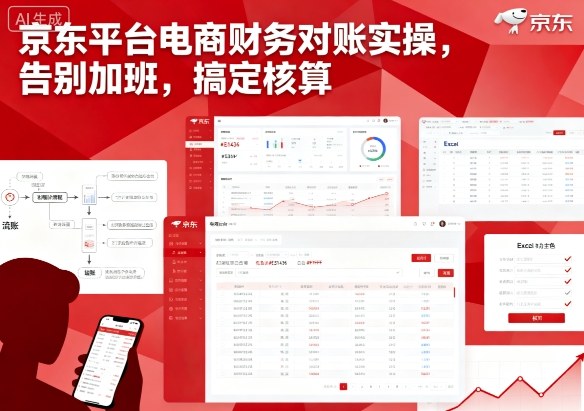 京东平台电商财务对账实操，告别加班，搞定核算_抖汇吧
