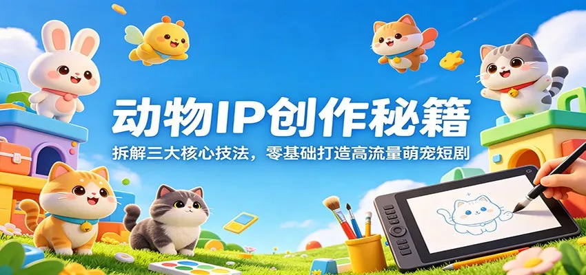 动物IP创作秘籍：拆解三大核心技法，零基础打造高流量萌宠短剧_抖汇吧