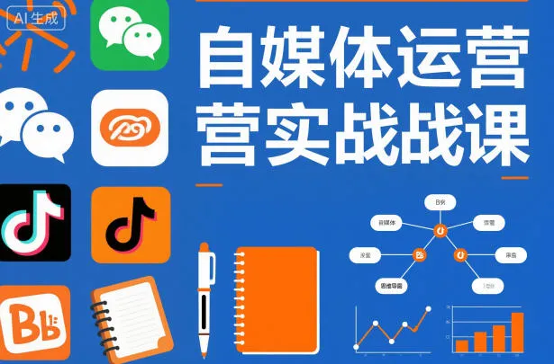 自媒体运营实战课，掌握一套系统的自媒体运营底层方法论，成为优秀的内容创作者_抖汇吧