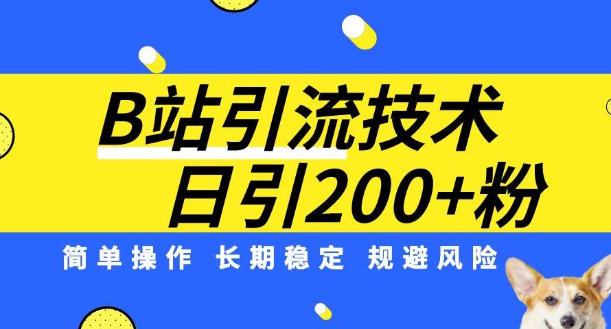 B站引流技术：每天引流200精准粉，简单操作，长期稳定，规避风险_抖汇吧